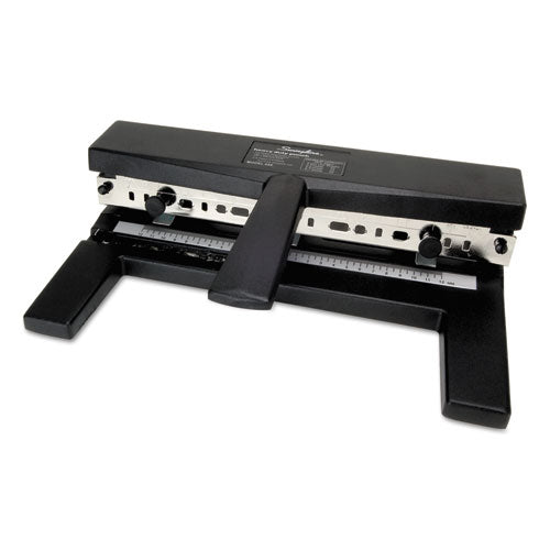 Image of Swingline® A7074440E 40-Sheet Heavy-Duty Two- To Seven-Hole Adjustable Heavy-Duty Paper Punch, 9/32" Holes, Black