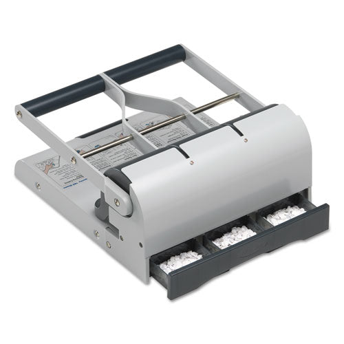 Image of Swingline® A7074650B 160-Sheet Antimicrobial Protected High-Capacity Adjustable Punch, Two- To Three-Hole, 9/32" Holes, Putty/gray