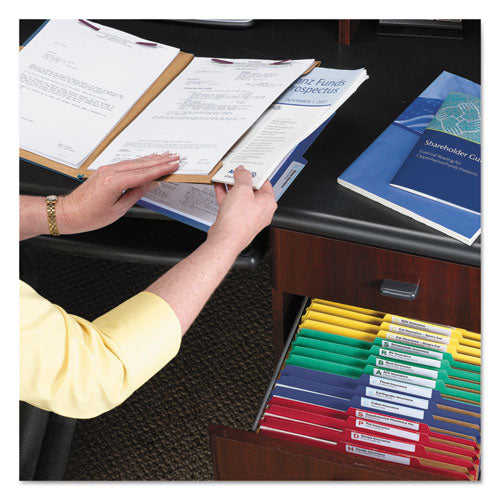 Image of Smead 6-Section Pressboard Top Tab Pocket Classification Folders, 6 SafeSHIELD Fasteners, 2 Dividers, Legal Size, Bright Red, 10/BX