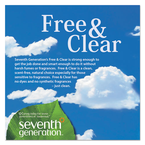 Image of Seventh Generation® 22977CT Natural Laundry Detergent Packs, Powder, Unscented, 45 Packets/pack, 8/carton