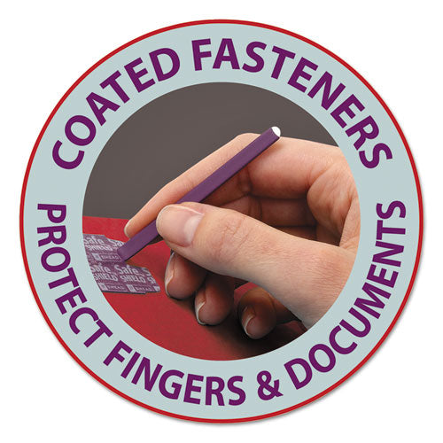 Image of Smead Four-Section Pressboard Top Tab Classification Folders, Four SafeSHIELD Fasteners, 1 Divider, Letter Size, Bright Red, 10/Box