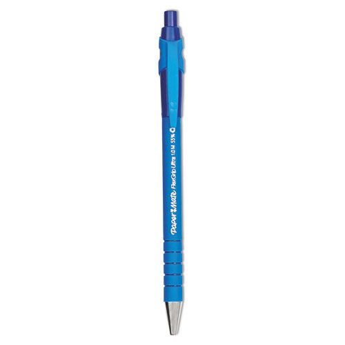 Image of Paper Mate® 9510131 FlexGrip Ultra Recycled Ballpoint Pen, Retractable, Medium 1 mm, Blue Ink, Blue Barrel, Dozen