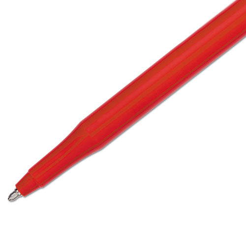 Image of Paper Mate® 3920158 Eraser Mate Ballpoint Pen, Stick, Medium 1 Mm, Red Ink, Red Barrel, Dozen