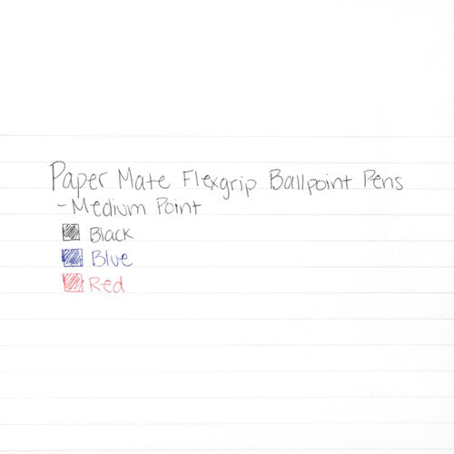 Image of Paper Mate® 9510131 FlexGrip Ultra Recycled Ballpoint Pen, Retractable, Medium 1 mm, Blue Ink, Blue Barrel, Dozen