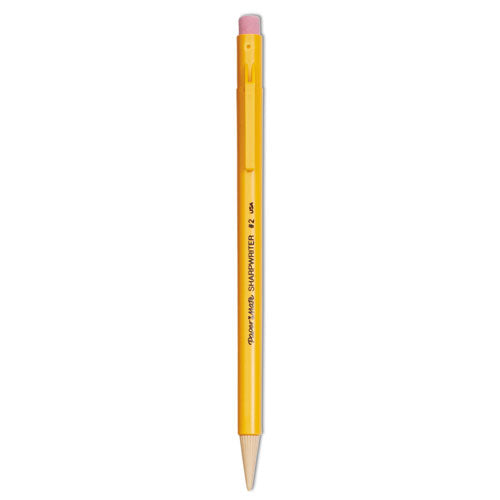 Image of Paper Mate® 3030131C Sharpwriter Mechanical Pencil, 0.7 mm, HB (#2), Black Lead, Classic Yellow Barrel, Dozen
