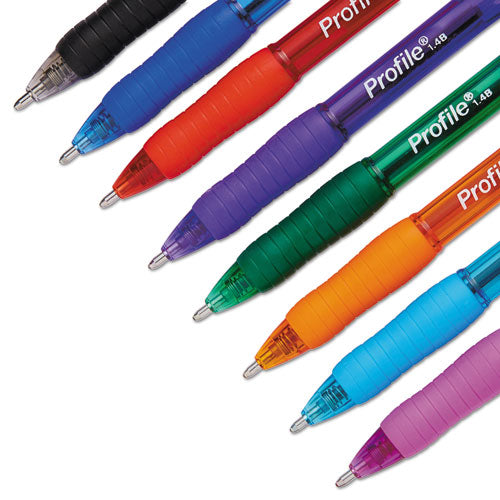 Image of Paper Mate® 1960662 Profile Ballpoint Pen, Retractable, Bold 1.4 Mm, Assorted Ink And Barrel Colors, 8/pack