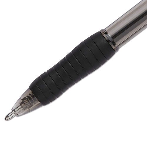Image of Paper Mate® 89465A Profile Ballpoint Pen, Retractable, Bold 1.4 mm, Black Ink, Translucent Black Barrel, Dozen