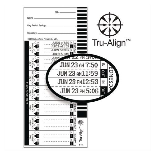 Image of Lathem® Time E16-100 Time Clock Cards For Lathem Time 1600e, One Side, 4 X 9, 100/pack