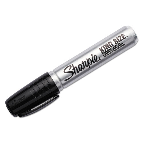 Image of Sharpie® 15661PP King Size Permanent Marker, Broad Chisel Tip, Black, 4/pack