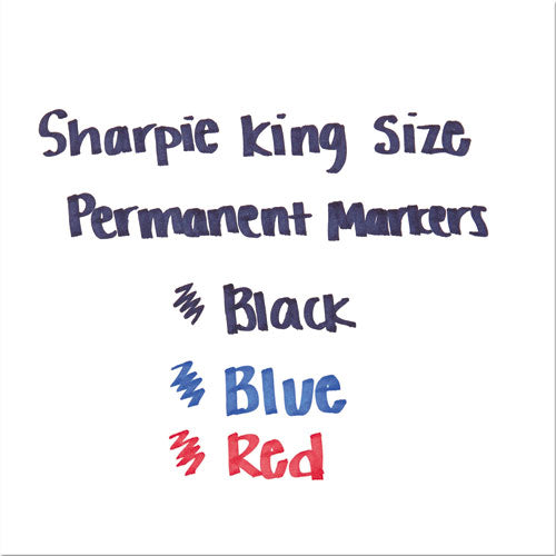 Image of Sharpie® 15661PP King Size Permanent Marker, Broad Chisel Tip, Black, 4/pack