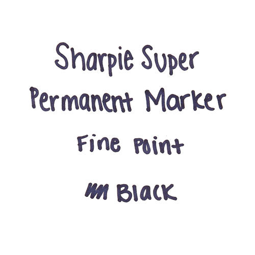 Image of Sharpie® 33001 Super Permanent Marker, Fine Bullet Tip, Black, Dozen