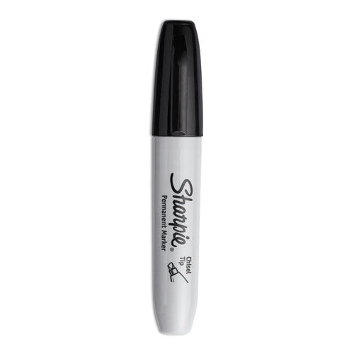 Image of Sharpie® 38264PP Chisel Tip Permanent Marker, Medium Chisel Tip, Black, 4/pack