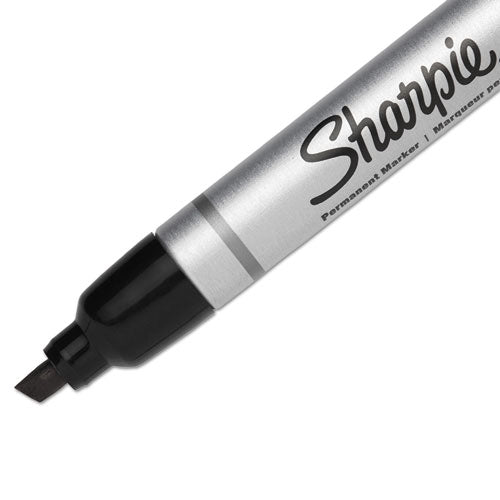 Image of Sharpie® 1794224 Durable Metal Barrel Permanent Marker, Broad Chisel Tip, Black