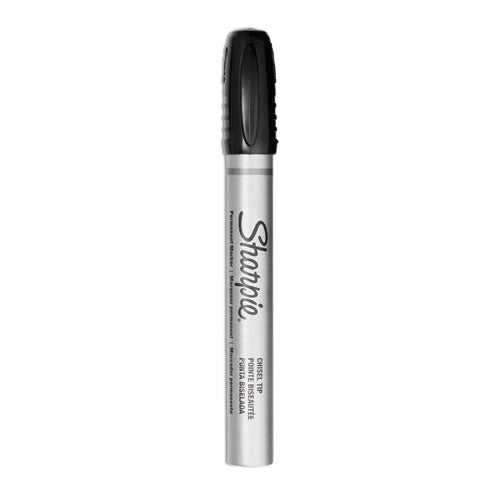 Image of Sharpie® 1794224 Durable Metal Barrel Permanent Marker, Broad Chisel Tip, Black