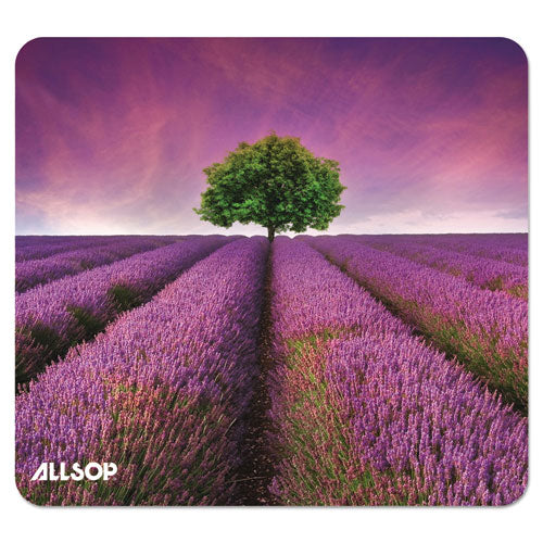 Image of Allsop® 31422 Naturesmart Mouse Pad, 8.5 x 8, Lavender Field Design