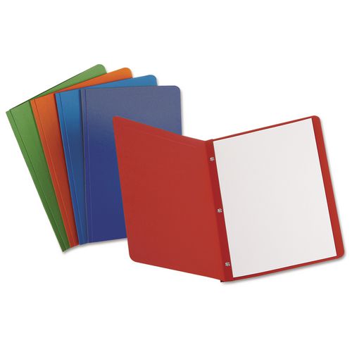 Image of Oxford 52513 Title Panel And Border Front Report Cover, Three-Prong Fastener, 0.5" Capacity, 8.5 X 11, Assorted/assorted, 25/box