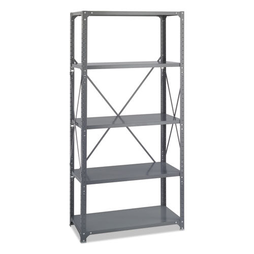 Image of Safco® 6266 Commercial Steel Shelving Unit, Five-Shelf, 36w X 18d X 75h, Dark Gray
