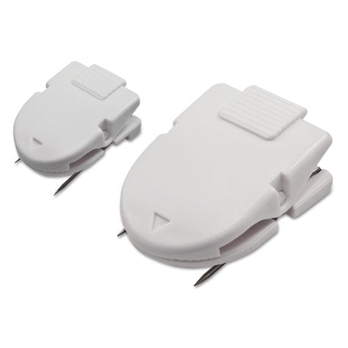 Image of Advantus ADV75340 Wall Clips for Fabric Panels, 60 Sheet Capacity, White, 10/Box