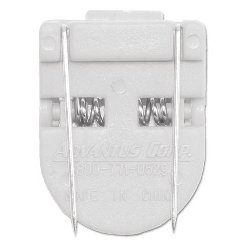 Image of Advantus ADV75340 Wall Clips for Fabric Panels, 60 Sheet Capacity, White, 10/Box