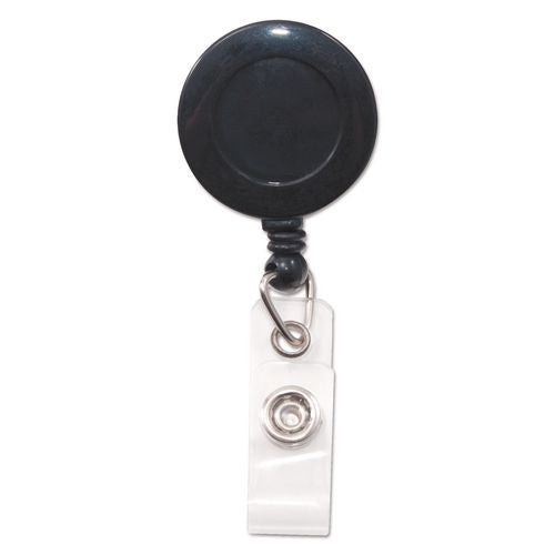 Image of Advantus 75548 Swivel-Back Retractable Id Card Reel, 30" Extension, Black, 12/pack