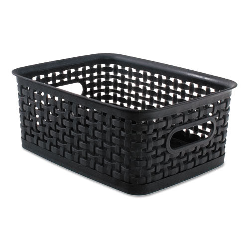 Image of Advantus 40329 Weave Bins, 13.63 X 10.75 X 9, Black, 3/pack