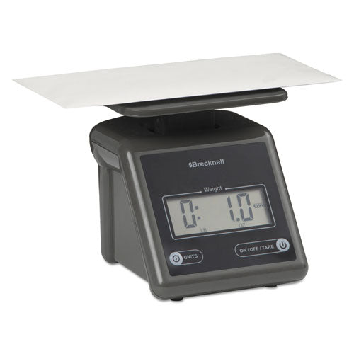 Image of Brecknell PS 7 GRAY Electronic Postal Scale, 7 lb Capacity, 5.5 x 5.2 Platform, Gray
