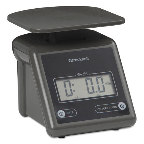Image of Brecknell PS 7 GRAY Electronic Postal Scale, 7 lb Capacity, 5.5 x 5.2 Platform, Gray