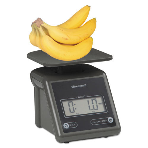 Image of Brecknell PS 7 GRAY Electronic Postal Scale, 7 lb Capacity, 5.5 x 5.2 Platform, Gray