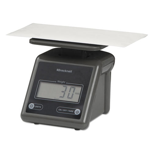 Image of Brecknell PS 7 GRAY Electronic Postal Scale, 7 lb Capacity, 5.5 x 5.2 Platform, Gray