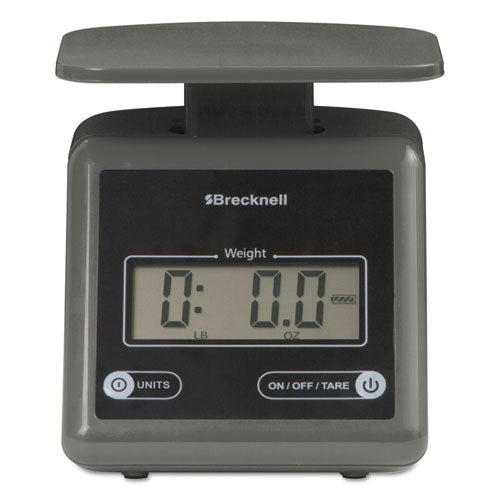 Image of Brecknell PS 7 GRAY Electronic Postal Scale, 7 lb Capacity, 5.5 x 5.2 Platform, Gray