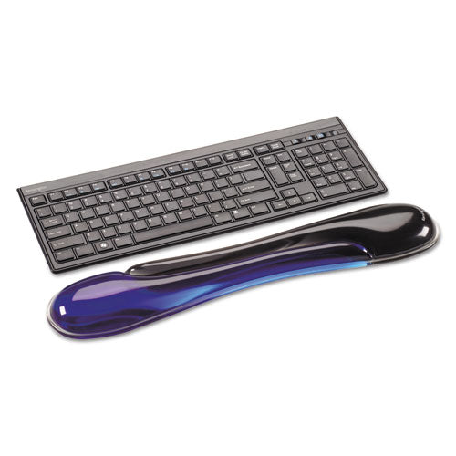 Image of Kensington® K62397AM Duo Gel Wave Keyboard Wrist Rest, 22.62 x 5.12, Blue