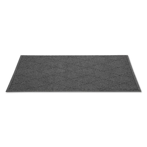 Image of Guardian EGDFB031004 EcoGuard Diamond Floor Mats, Rectangular, Charcoal Gray Carpeted Surface, 36" x 10 ft