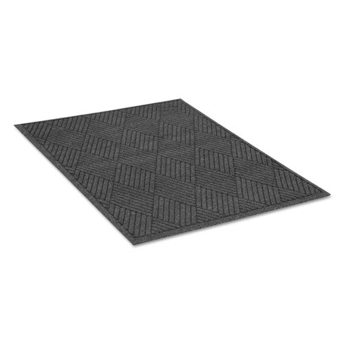 Image of Guardian EGDFB040804 EcoGuard Diamond Floor Mats, Rectangular, Charcoal Gray Carpeted Surface, 48" x 96"