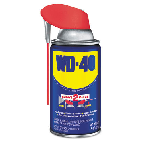 Image of WD-40® 490026 Smart Straw Spray Lubricant, 8 oz Aerosol Can, 12/Carton