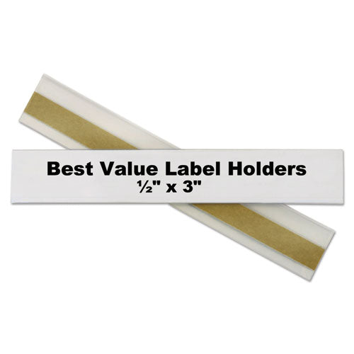 Image of C-Line® 87607 Self-Adhesive Label Holders, Top Load, 0.5 x 3, Clear, 50/Pack