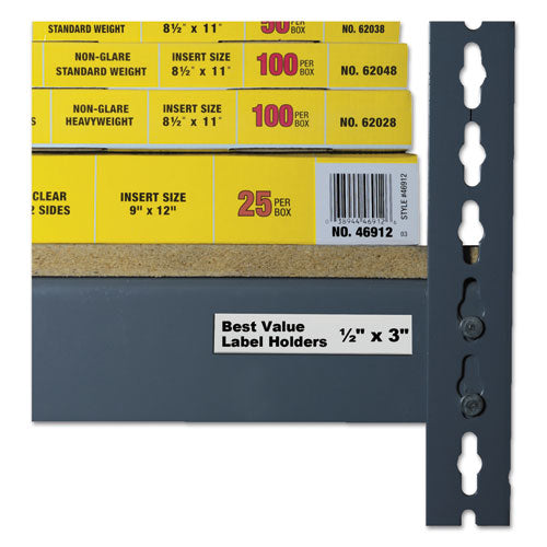Image of C-Line® 87607 Self-Adhesive Label Holders, Top Load, 0.5 x 3, Clear, 50/Pack