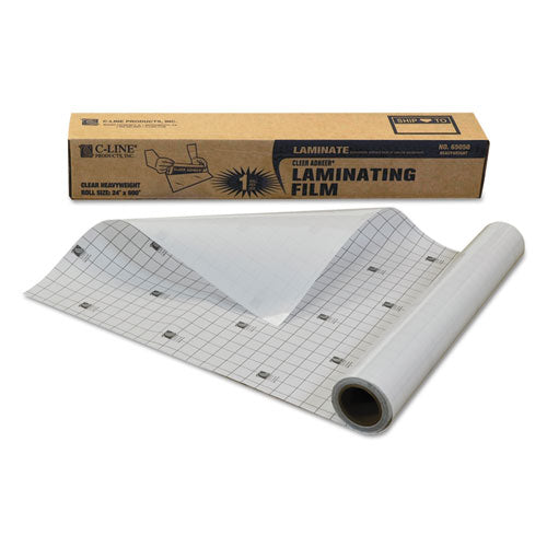 Image of C-Line® 65050 Cleer Adheer Self-Adhesive Laminating Film, 2 Mil, 24" X 50 Ft, Gloss Clear
