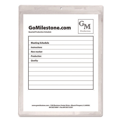 Image of C-Line® 80912 Clear Vinyl Shop Ticket Holders, Super Heavy-Duty, Top Load 9 x 12 Insert, Clear Front, 50/Box