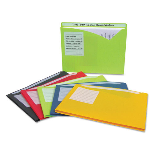 C-Line 63160 Write-On Poly File Jackets, Straight Tab, Le... AB1Supply