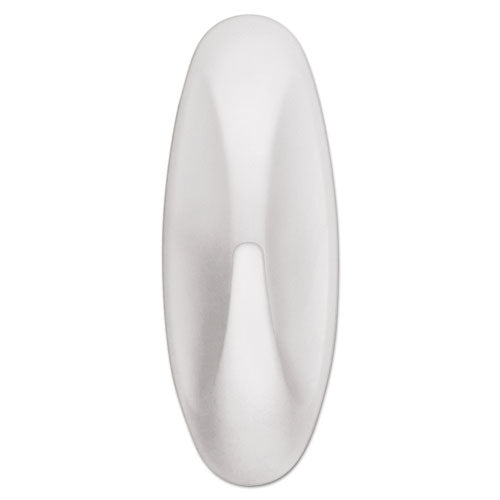 Image of Command 17081-2VPES General Purpose Designer Hooks, Small/Medium, Plastic, White, 1lb and 3 lb Capacities, 4 Hooks and 4 Strips/Pack