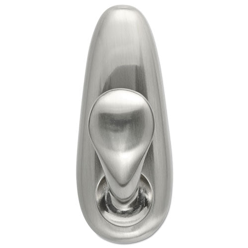 Image of Command FC13BNAW All Weather Hooks and Strips, Large, Metal, Brushed Nickel, 5 lb Capacity, 1 Hook and 2 Strips