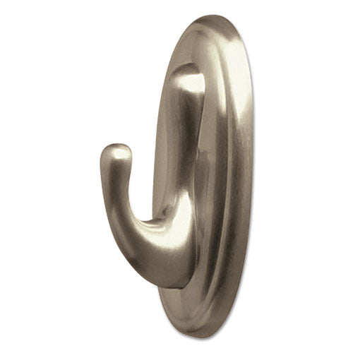Image of Command 17051BN Medium Traditional Decorative Hooks, Metal, Brushed Nickel, Supports 3 lb