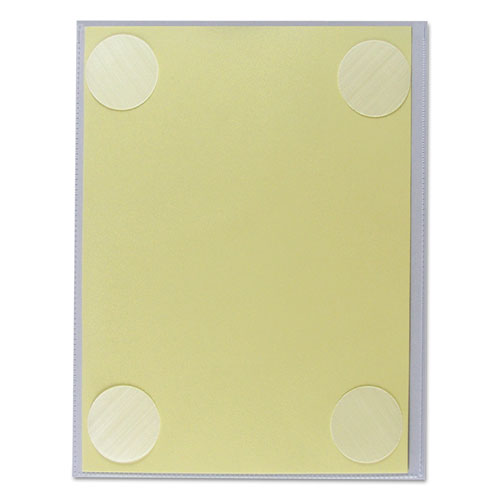 Image of C-Line® 38991 Cubicle Keepers Hook and Loop-Backed Display, 9.2 x 11.41, Velcro Mount, Clear, 25/Pack