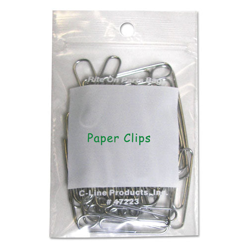 Image of C-Line® 47223 Write-On Poly Bags, 2 Mil, 2" X 3", Clear, 1,000/carton