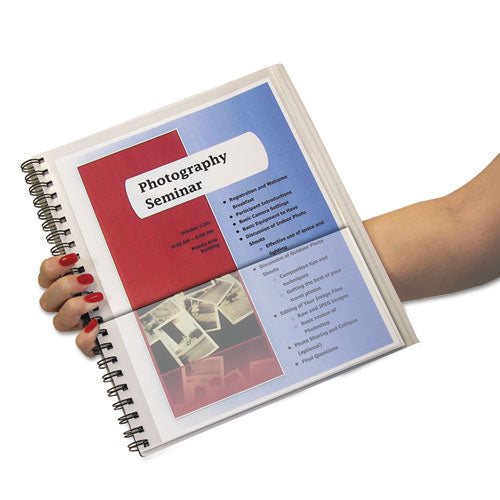 Image of C-LineÂ® Eight-Pocket Portfolio With Security Flap, Polypropylene, 8.5 X 11, Black/white