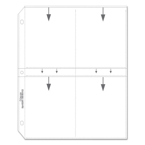 Image of C-Line® 52584 Clear Photo Pages for Eight 3.5 x 5 Photos, 3-Hole Punched, 11.25 x 8.13, 50/Box