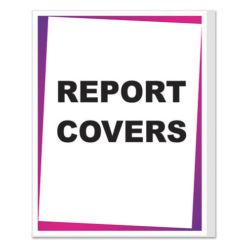 Image of C-Line® 31357 Vinyl Report Covers, Binding Bar, 8.5 X 11, Clear/clear, 100/box