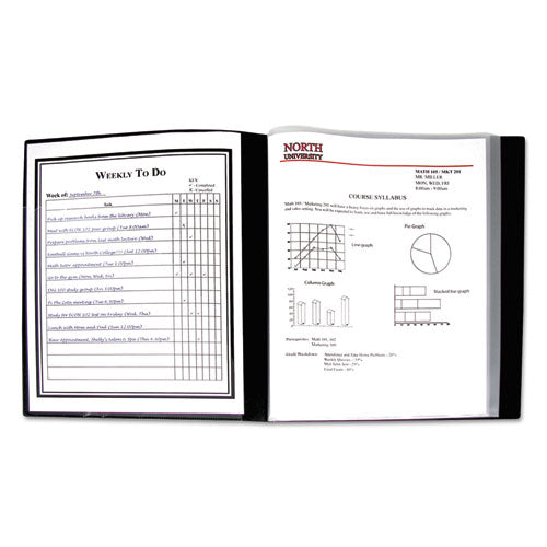 Image of C-Line® CLI33240 Bound Sheet Protector Presentation Book, 24 Letter-Size Sleeves, Black