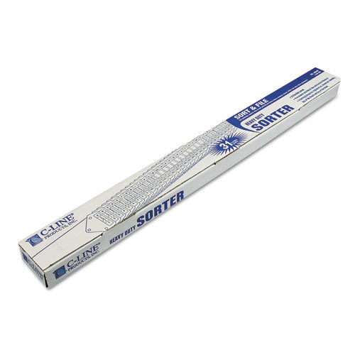 Image of C-Line® 30540 Heavy-Duty Indexed Sorter, 31 Dividers, Alpha/Numeric/Month/Date/Day Index, Letter Size, Blue Frame
