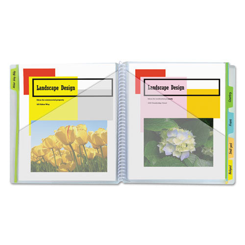 Image of C-Line® CLI33650 10-Pocket Poly Portfolio With Write-On Tabs, 8.5 X 11, Clear/clear